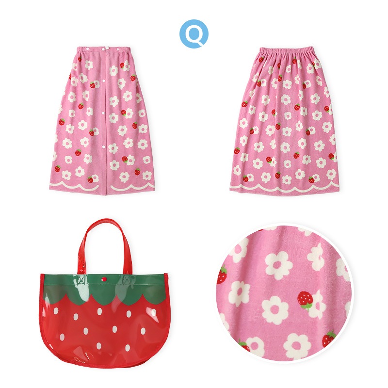 送料無料】 ラップタオル 80cm プールバッグ 2点セット スイムセット