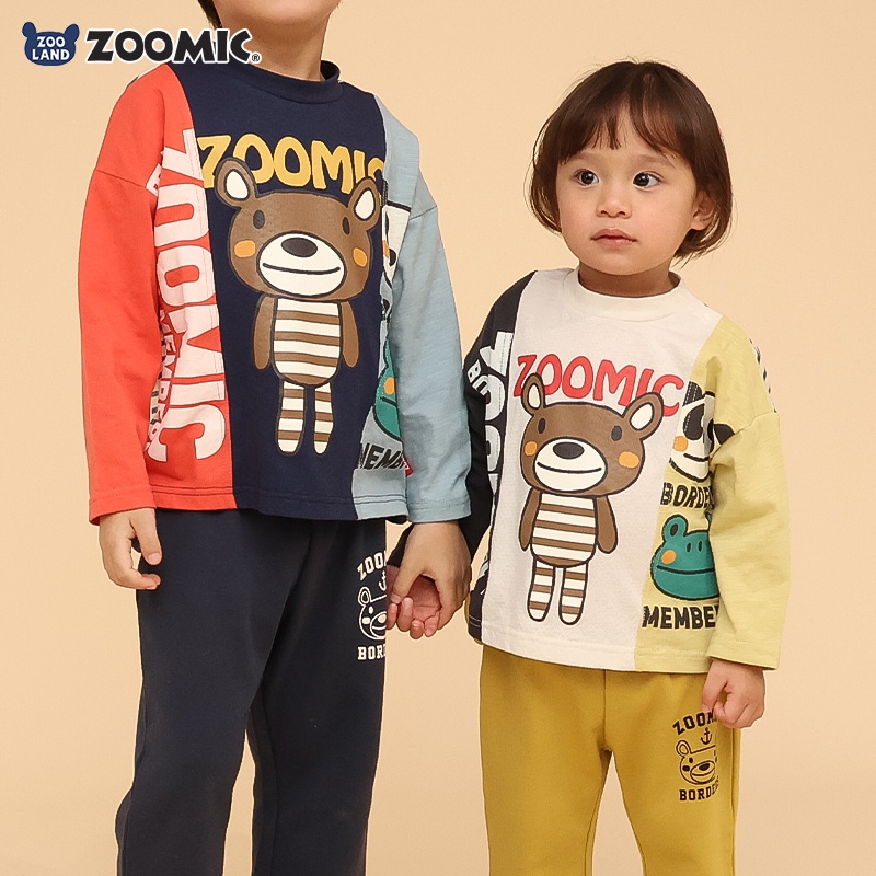 素材MIXリメイク風プリントTシャツ【ZOOMICズーミック】