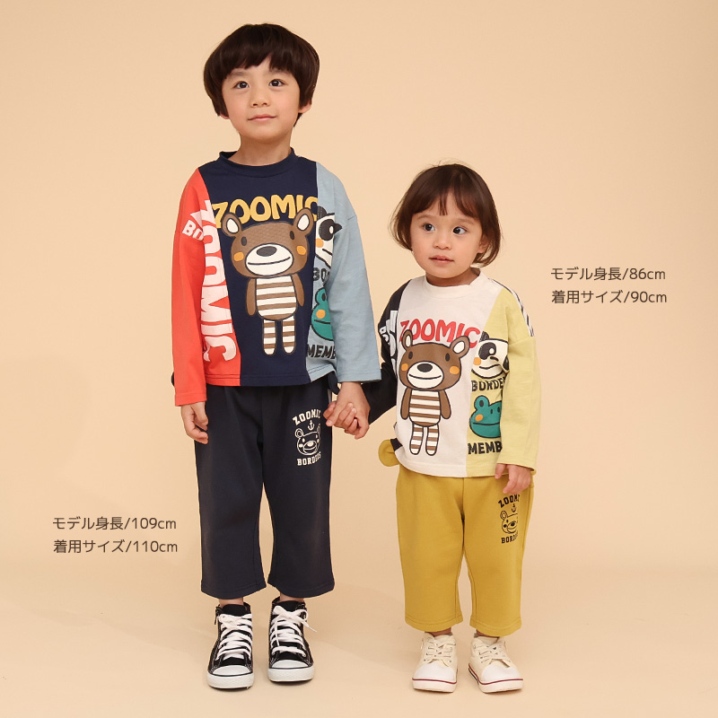 素材MIXリメイク風プリントTシャツ【ZOOMICズーミック】