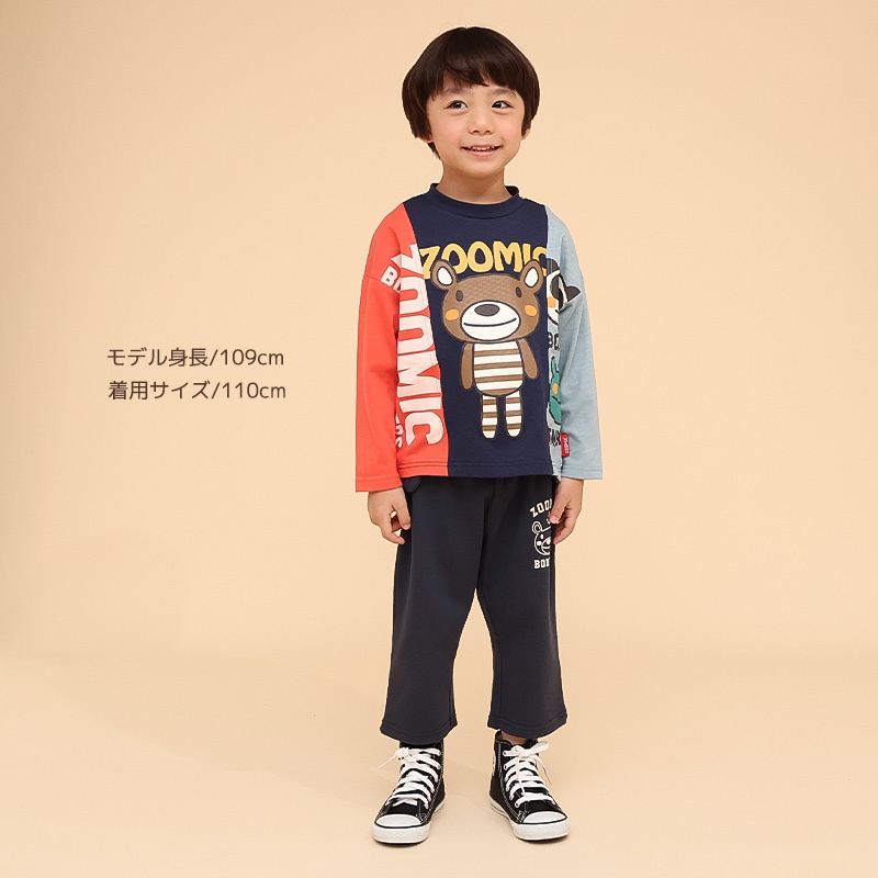 素材MIXリメイク風プリントTシャツ【ZOOMICズーミック】