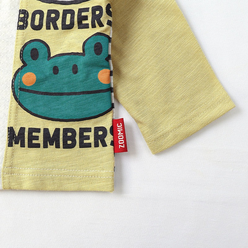 素材MIXリメイク風プリントTシャツ【ZOOMICズーミック】