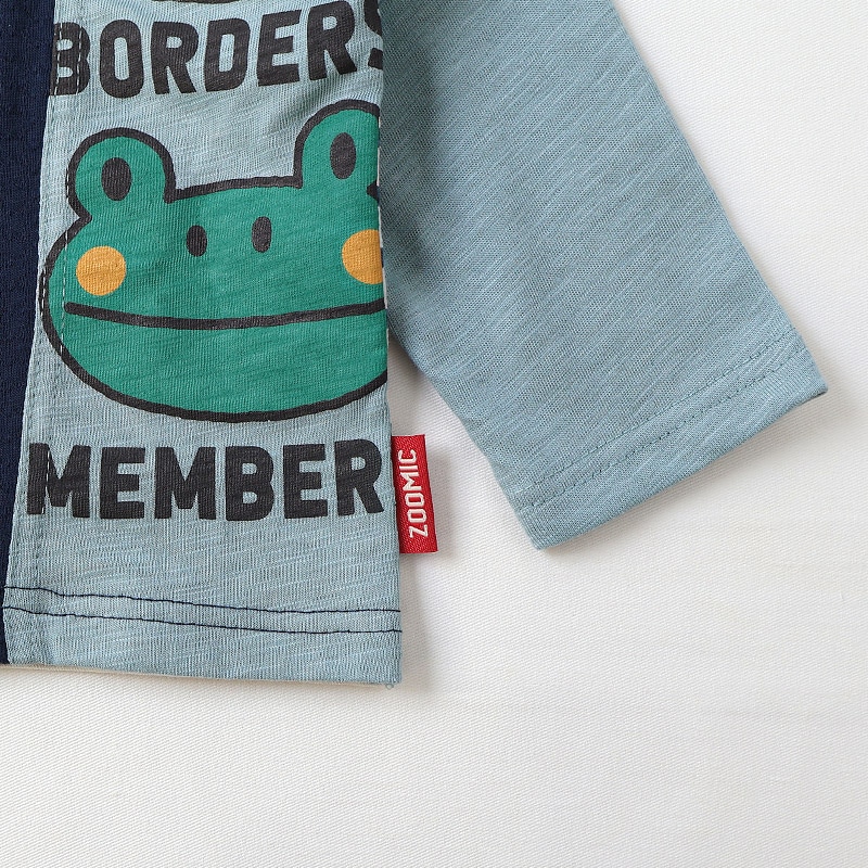 素材MIXリメイク風プリントTシャツ【ZOOMICズーミック】