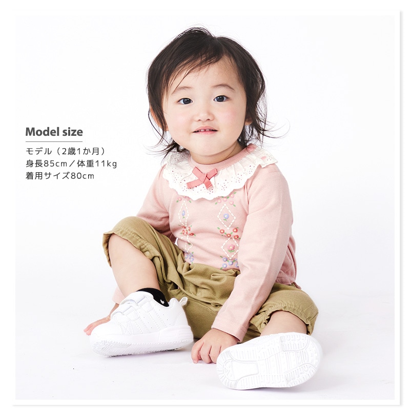 ベビー服 カバーオール 女の子 セパレート フリル 重ね着風 リボン 長袖 ロンパース ( 70-80cm ) 女の子 子供服 キッズ 新生児 ベビーウェア 赤ちゃん かわいい 二次加工 おしゃれ 70cm 80cm ギフト プレゼント 出産祝い 贈り物 ベビーギフト