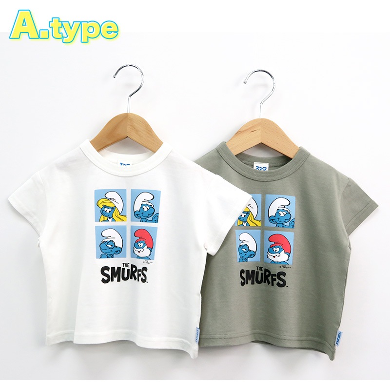 トップス スマーフ 夏 デザイン 綿100 プリント 半袖 Tシャツ 80 130cm Sumrfs 子供服 キッズ ベビー 二次加工 カットソー 夏服 男の子 女の子 おしゃれ 可愛い アニメ キャラクター 80cm 90cm 95cm 100cm 110cm 1cm 130cm