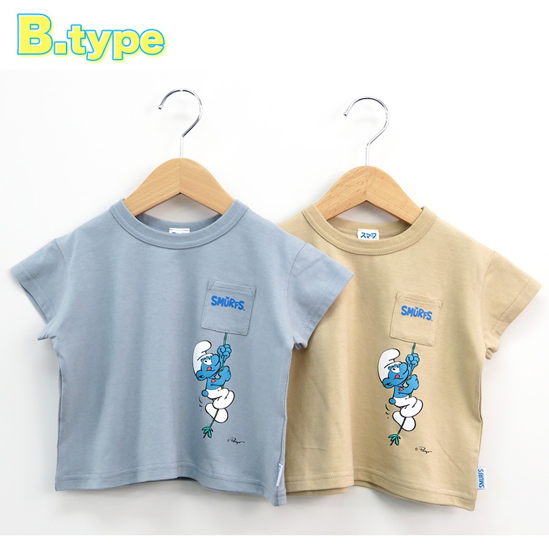 キッズ Tシャツ 半袖 プリント 綿100％ 男の子 ( 80-130cm )【 SMURFS スマーフ 】 子供服 トップス 夏 デザイン キッズ ベビー 二次加工 カットソー 夏服 男の子 女の子 80cm 90cm 95cm 100cm 110cm 120cm 130cm 