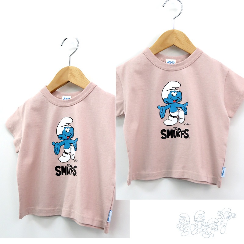 キッズ Tシャツ 半袖 プリント 綿100％ 男の子 ( 80-130cm )【 SMURFS スマーフ 】 子供服 トップス 夏 デザイン キッズ ベビー 二次加工 カットソー 夏服 男の子 女の子 80cm 90cm 95cm 100cm 110cm 120cm 130cm 