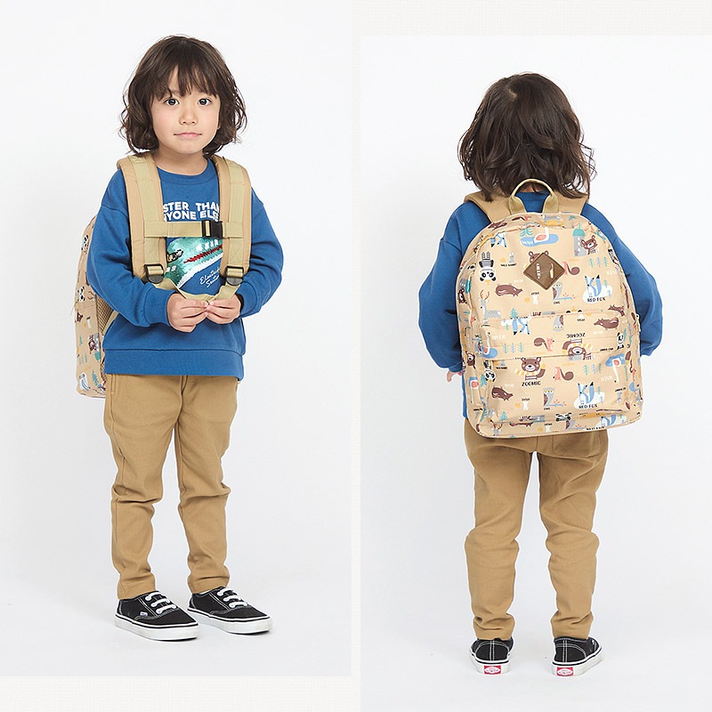 キッズ リュック リュックサック 男の子 女の子 撥水加工 14L ( 35cm x 26cm x 14cm ) ZOOMIC ズーミック 動物 アニマル くま パンダ 恐竜 ダイナソー 鞄 かばん カバン バッグ バックパック ポケット アウトドア お出掛け 子供服 子供用 通園 通学 遠足 旅行 軽量 大容量