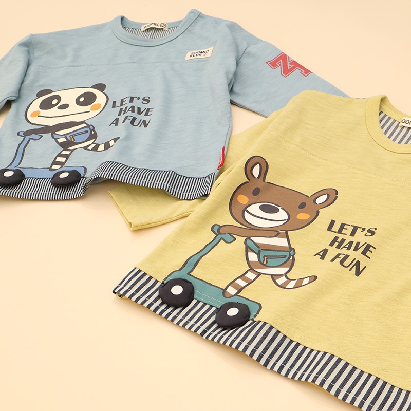 スクータープリント長袖Tシャツ【ZOOMICズーミック】