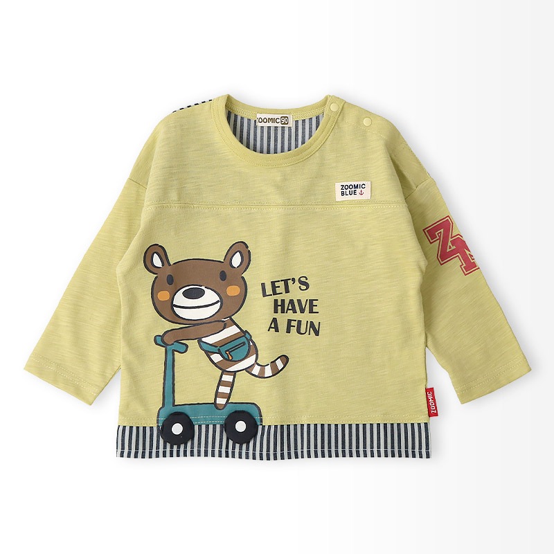 スクータープリント長袖Tシャツ【ZOOMICズーミック】