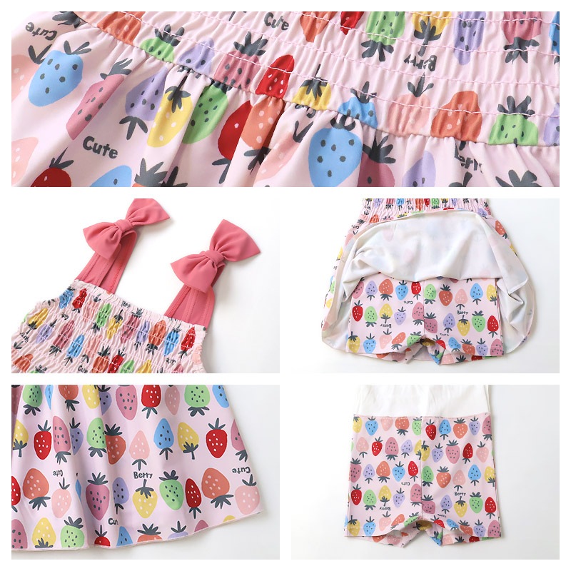 子供 水着 ワンピース水着 パンツ一体型 女の子 UV加工 UPF50+ ( 90-130cm ) キッズ スイムウェア 女児水着 花柄 くま ユニコーン 総柄 フリル おしゃれ かわいい 可愛い ベビー スイミング プール レジャー 海水浴 夏 90cm 95cm 100cm 110cm 120cm 130cm 