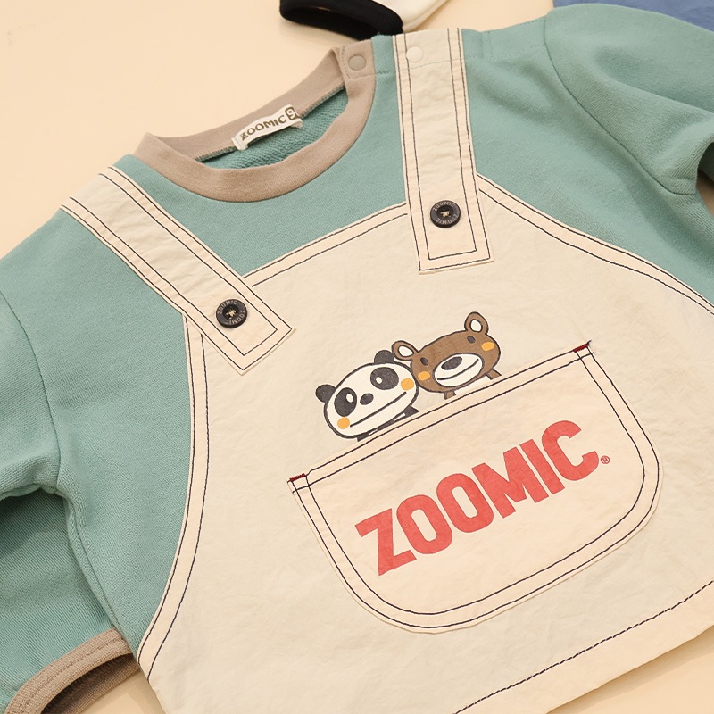 エプロン重ね着風トレーナー【ZOOMICズーミック】