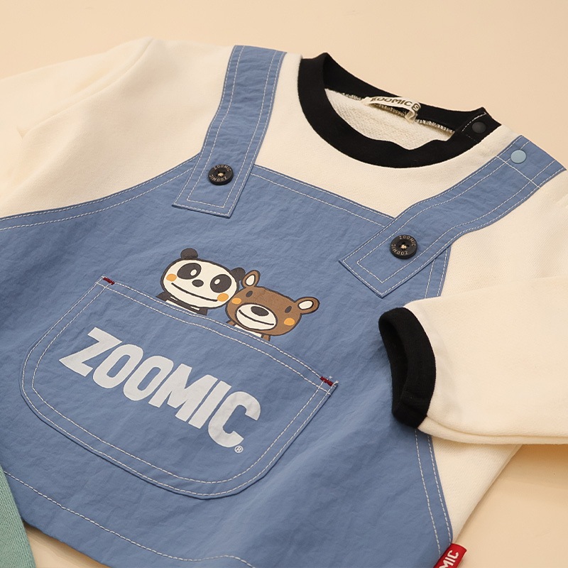 エプロン重ね着風トレーナー【ZOOMICズーミック】