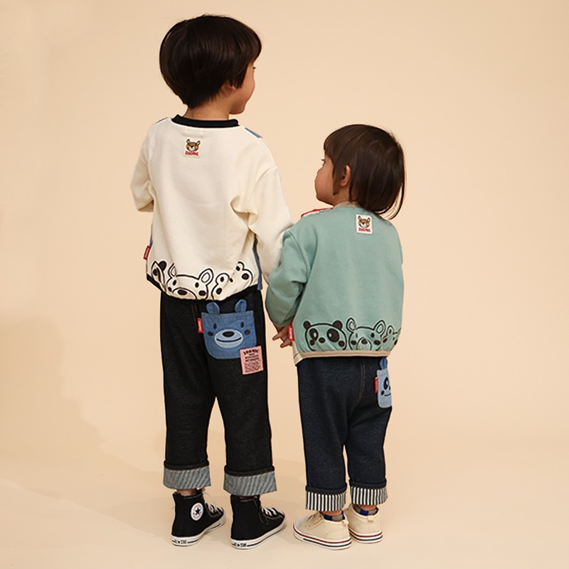 エプロン重ね着風トレーナー【ZOOMICズーミック】