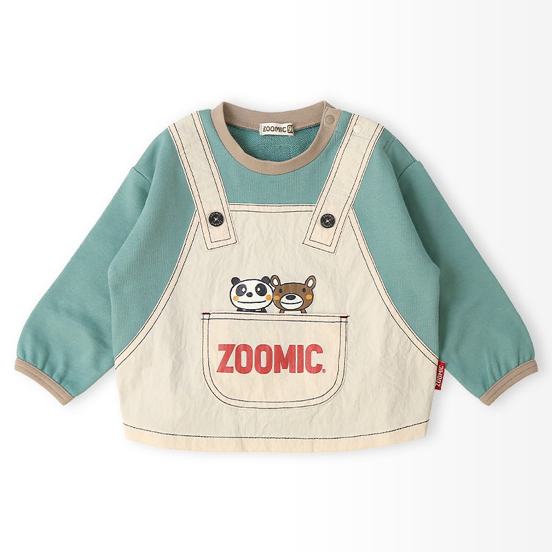 エプロン重ね着風トレーナー【ZOOMICズーミック】