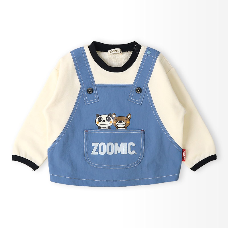 エプロン重ね着風トレーナー【ZOOMICズーミック】