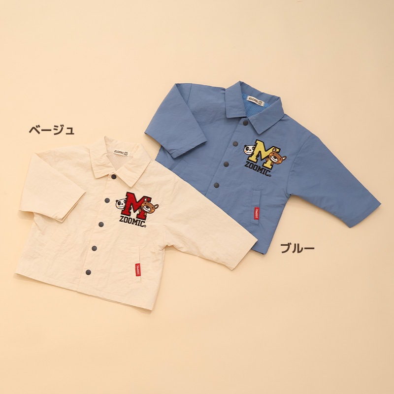 アップリケ刺繍コーチジャケット【ZOOMICズーミック】