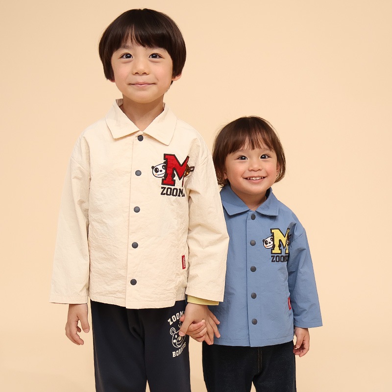 アップリケ刺繍コーチジャケット【ZOOMICズーミック】