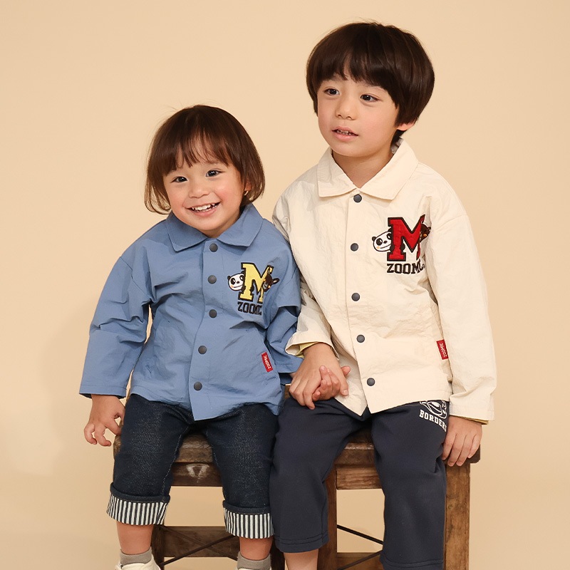 アップリケ刺繍コーチジャケット【ZOOMICズーミック】