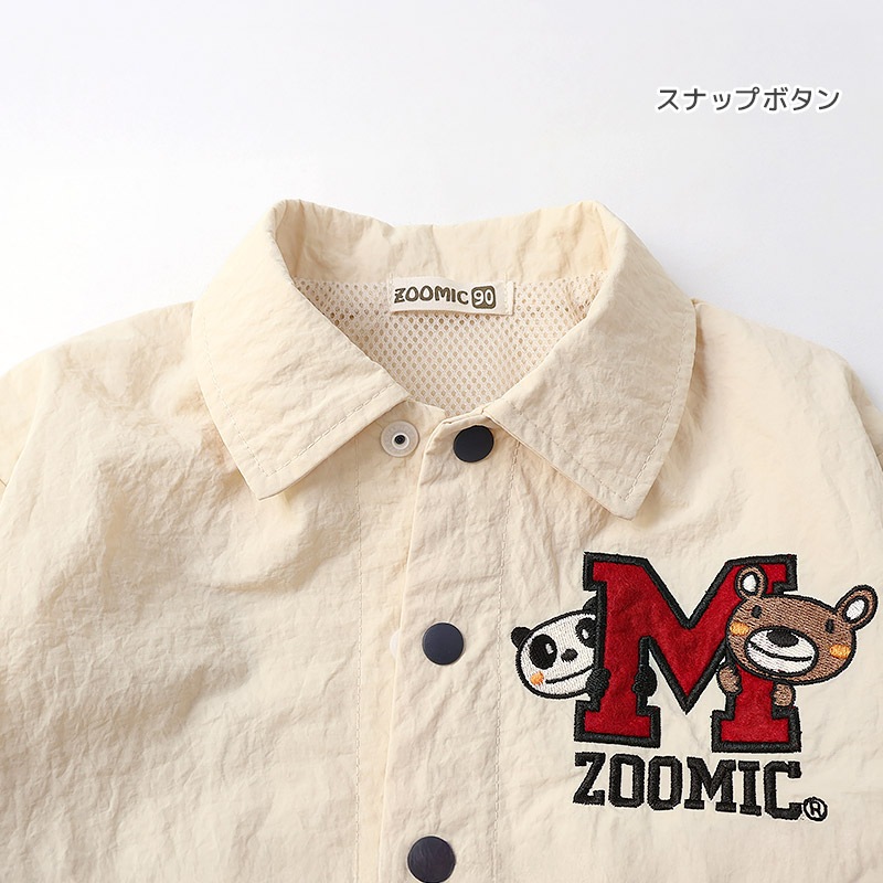 アップリケ刺繍コーチジャケット【ZOOMICズーミック】