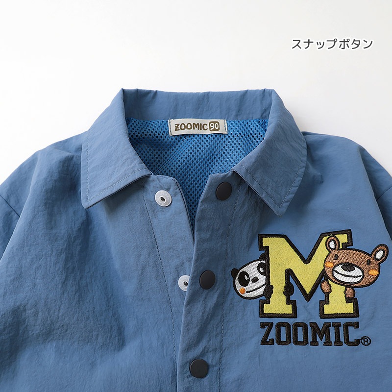 アップリケ刺繍コーチジャケット【ZOOMICズーミック】