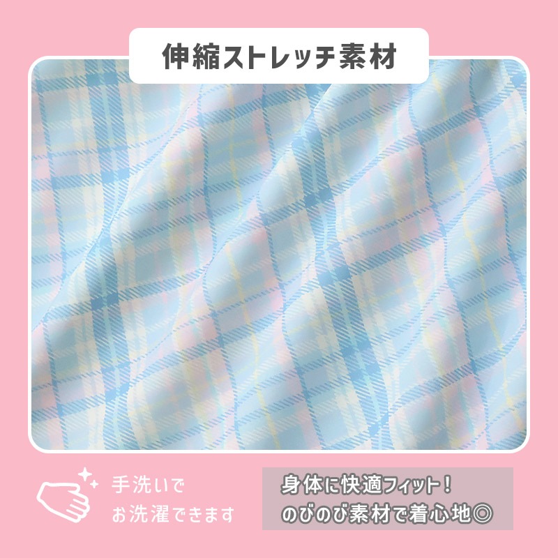 UVカット チェックセパレート水着｜100-130cm