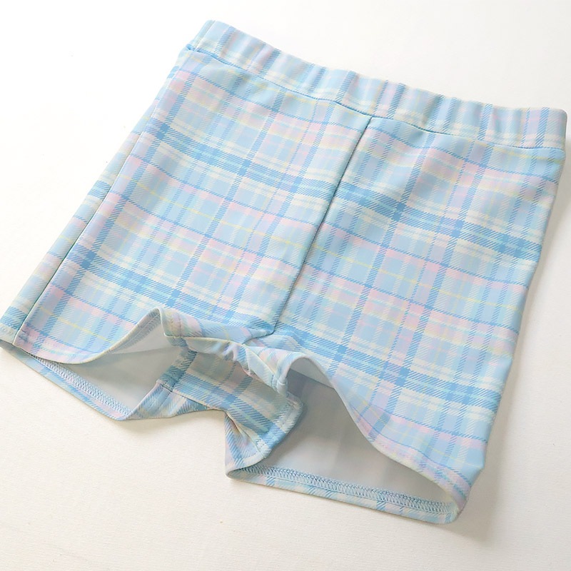 UVカット チェックセパレート水着｜100-130cm