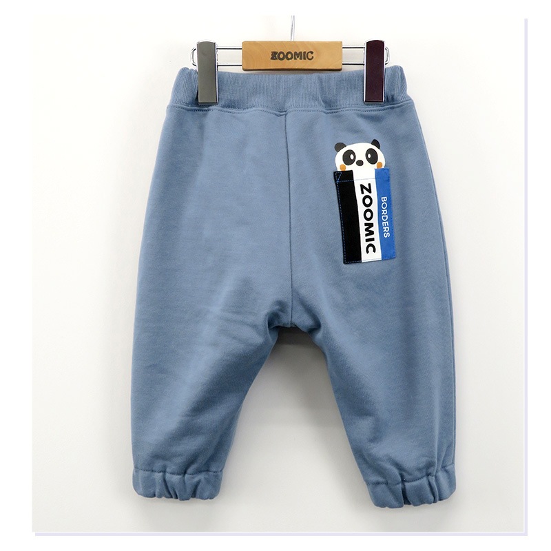 ジョガーパンツ キッズ 10分丈パンツ ベビー ロングパンツ 裾リブ ポケット 男の子 女の子 裏毛 ( 80-130cm )【 ZOOMIC ズーミック 】 子供服 ボトムス キャラクター 文具 くま おもしろ かわいい 春物 80cm 90cm 95cm 100cm 110cm 120cm 130cm 