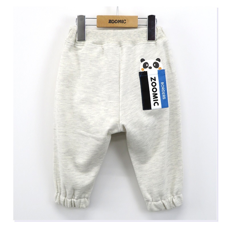 ジョガーパンツ キッズ 10分丈パンツ ベビー ロングパンツ 裾リブ ポケット 男の子 女の子 裏毛 ( 80-130cm )【 ZOOMIC ズーミック 】 子供服 ボトムス キャラクター 文具 くま おもしろ かわいい 春物 80cm 90cm 95cm 100cm 110cm 120cm 130cm 
