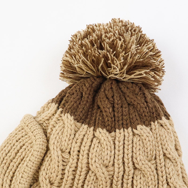 キッズ ベビー ニット帽 耳当て付き 男の子 女の子 ニットキャップ 子供用 帽子 (2サイズ展開 50-54cm)【ZOOMIC ズーミック】 マイクロファイバーフリース アップリケ ケーブル編み チェック 動物 アニマル くま クマ ポンポン 暖かい 防寒 保温 キャップ 暖かい 雪遊び