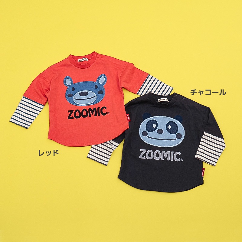 デニムアップリケ切替Tシャツ【ZOOMICズーミック】