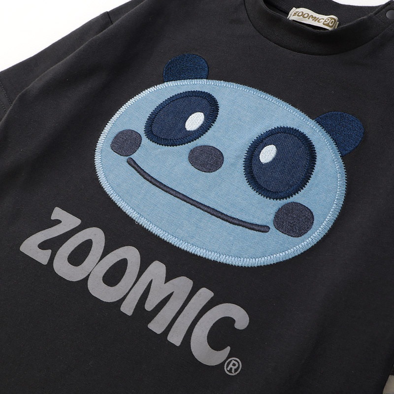 デニムアップリケ切替Tシャツ【ZOOMICズーミック】