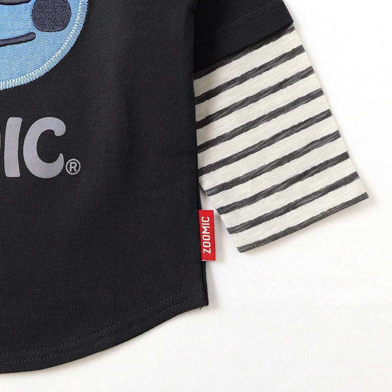 デニムアップリケ切替Tシャツ【ZOOMICズーミック】