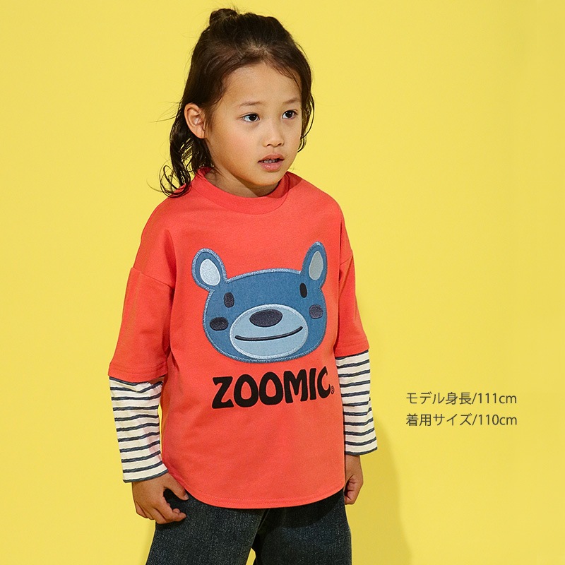 デニムアップリケ切替Tシャツ【ZOOMICズーミック】