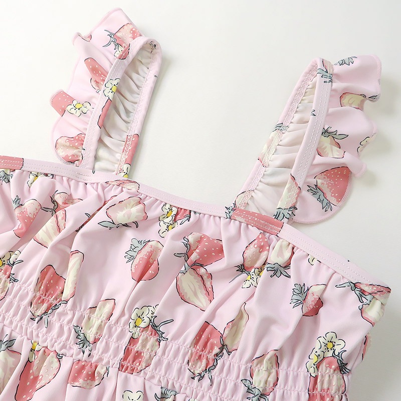 UVカット イチゴセパレート水着｜100-130cm