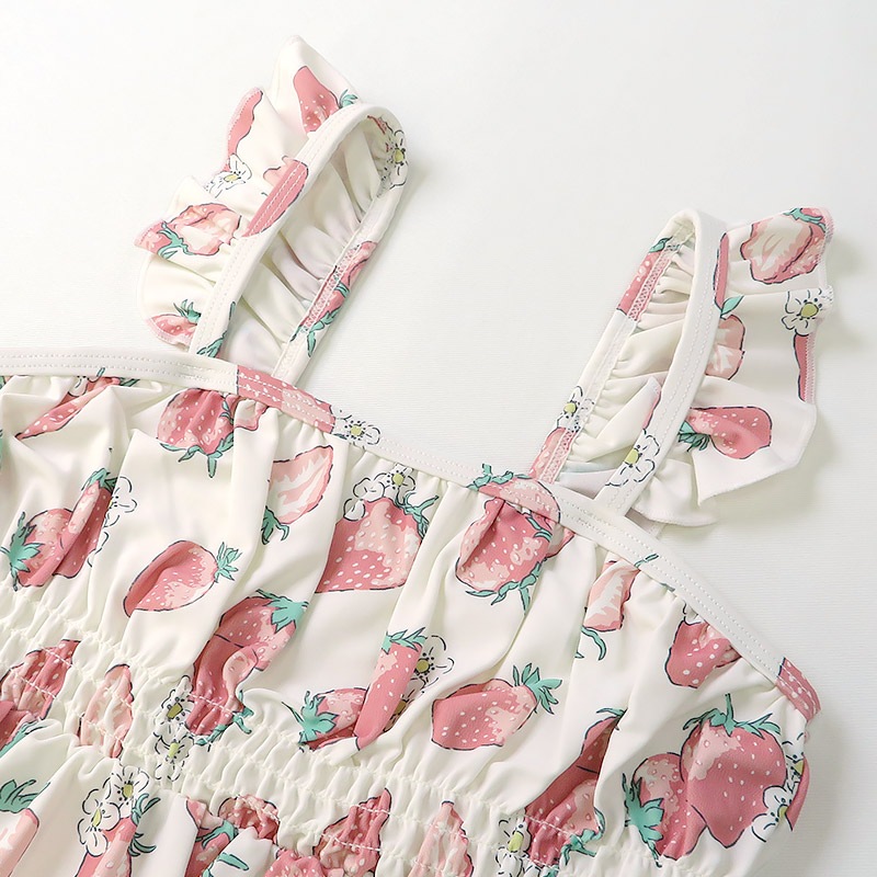 UVカット イチゴセパレート水着｜100-130cm
