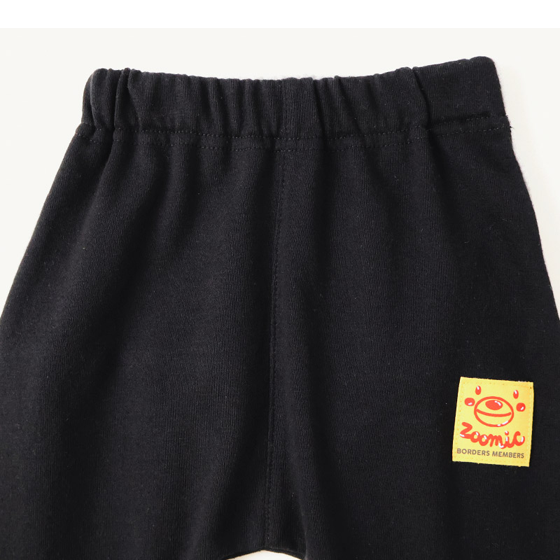 キッズ ロングパンツ 10分丈 男の子 女の子 ミニ裏毛 切替 動物 アニマル くま パンダ 男の子 女の子 (80-130cm)【 ZOOMIC ズーミック 】 ベビー ズボン サルエル 裾リブ ストレッチ スウェット オムライス カレーライス 食べ物 80cm 90cm 95cm 100cm 110cm 120cm 130cm