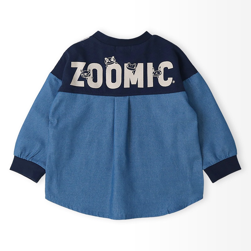 デザインポケット付きデニム切替Tシャツ【ZOOMICズーミック】
