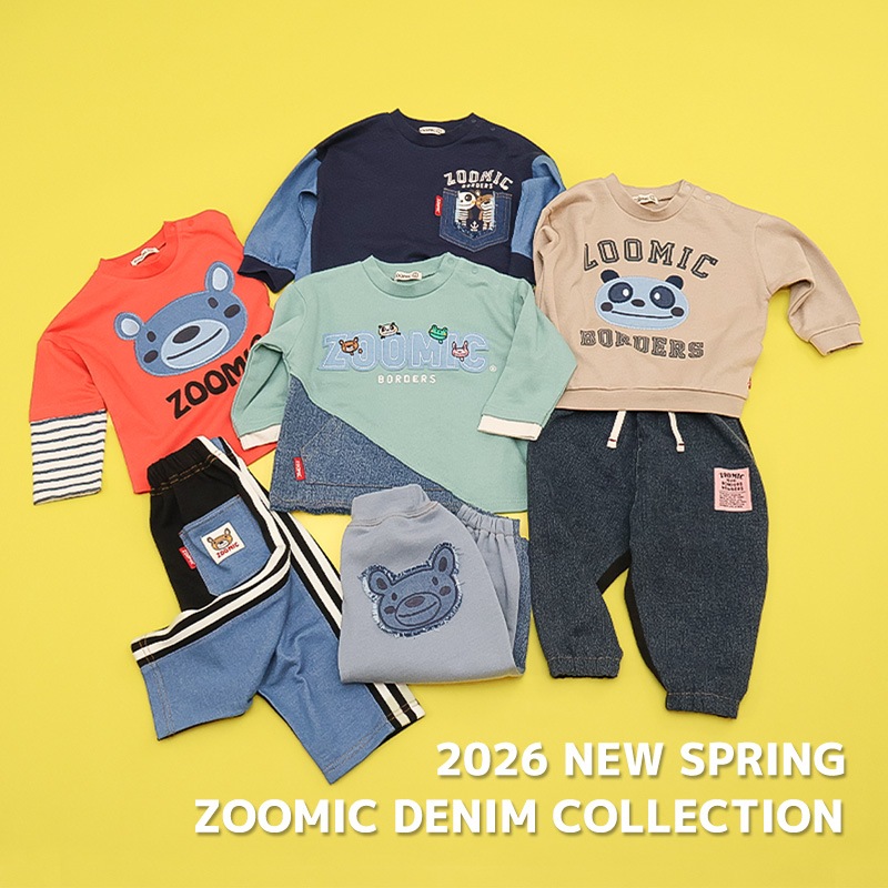 デザインポケット付きデニム切替Tシャツ【ZOOMICズーミック】