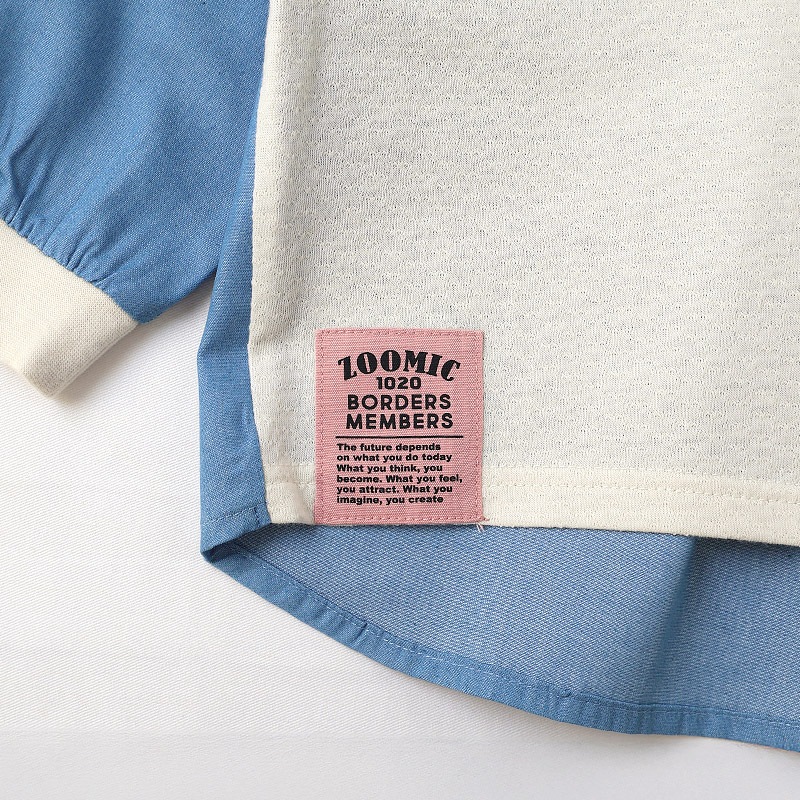 デザインポケット付きデニム切替Tシャツ【ZOOMICズーミック】