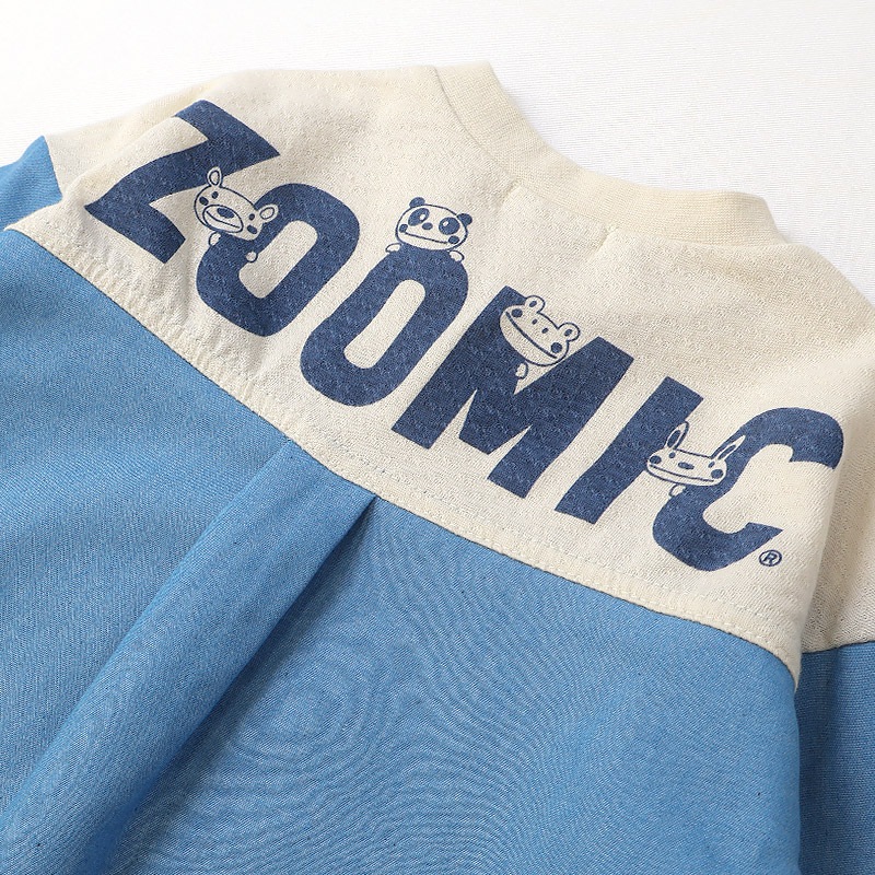 デザインポケット付きデニム切替Tシャツ【ZOOMICズーミック】