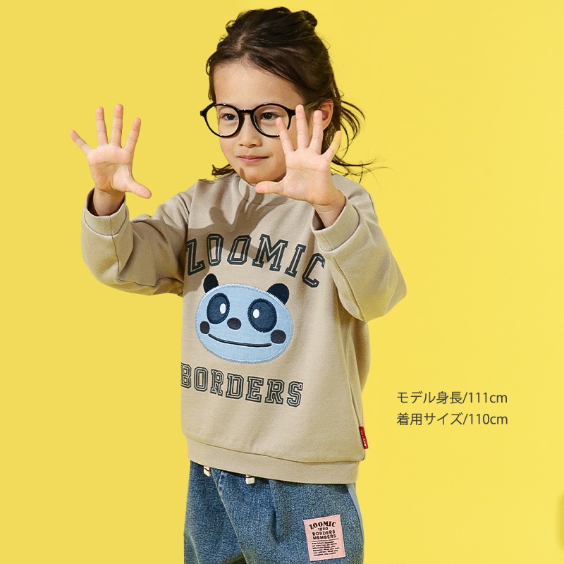 デニムアップリケトレーナー【ZOOMICズーミック】