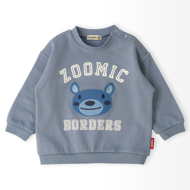 デニムアップリケトレーナー【ZOOMICズーミック】