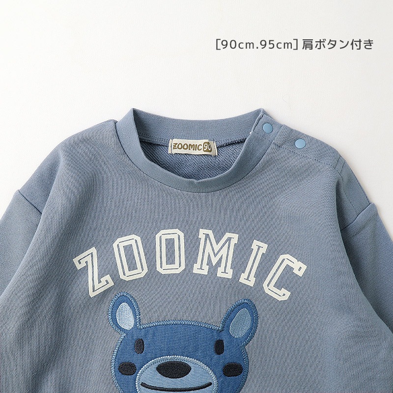 デニムアップリケトレーナー【ZOOMICズーミック】