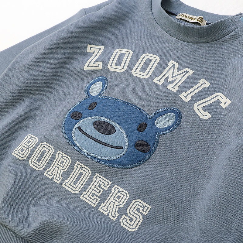 デニムアップリケトレーナー【ZOOMICズーミック】