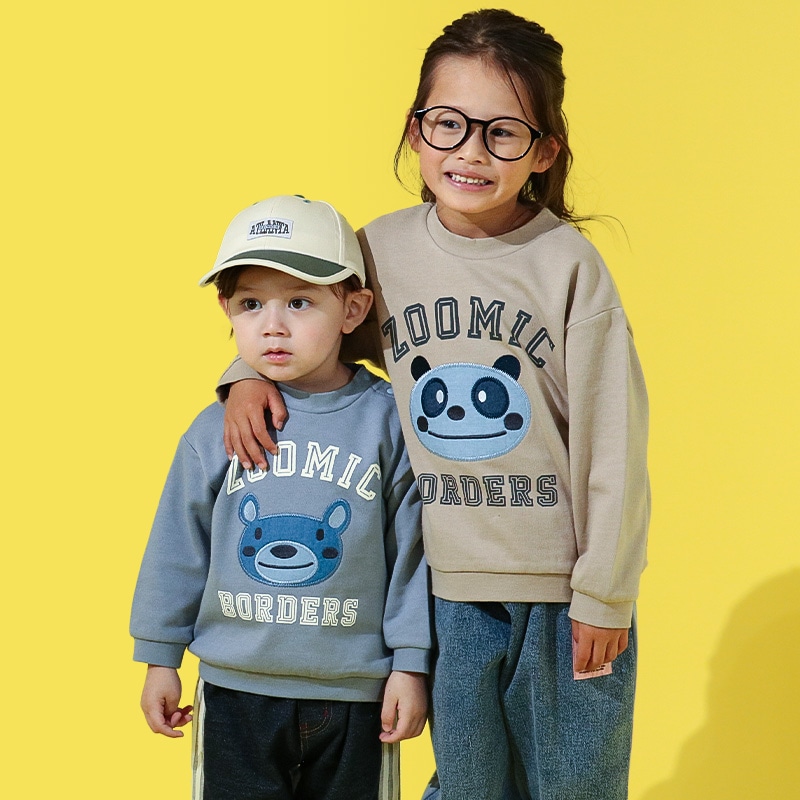 デニムアップリケトレーナー【ZOOMICズーミック】