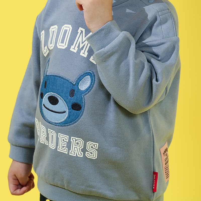 デニムアップリケトレーナー【ZOOMICズーミック】