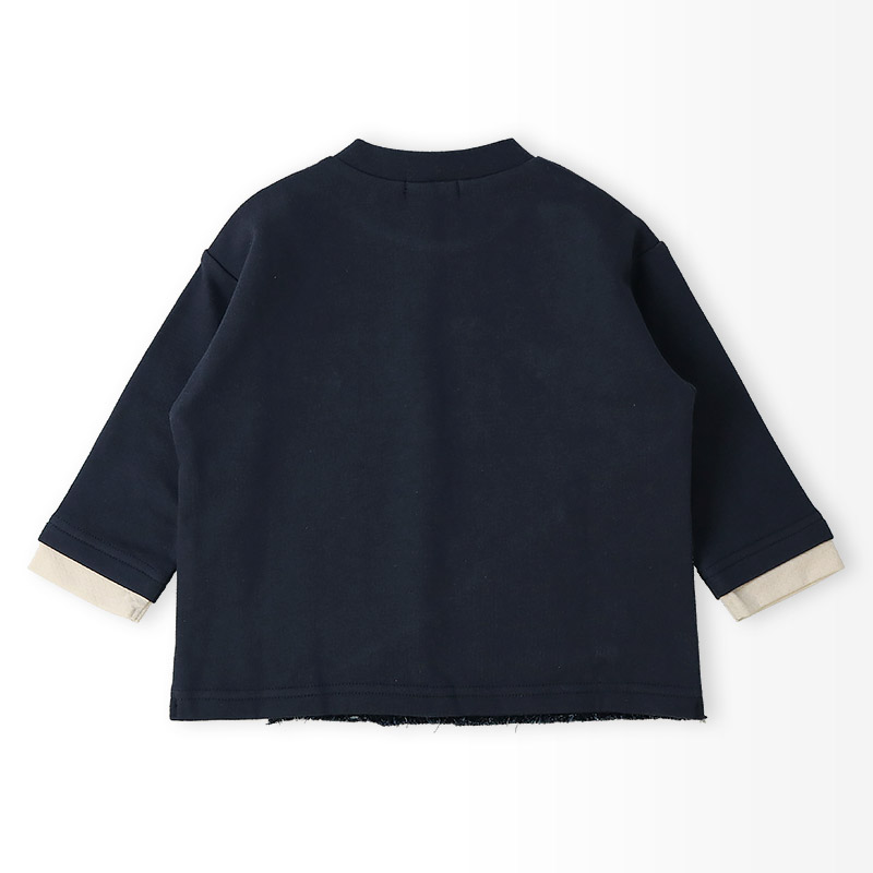 ロゴアップリケ付きデニム切替トレーナー【ZOOMICズーミック】