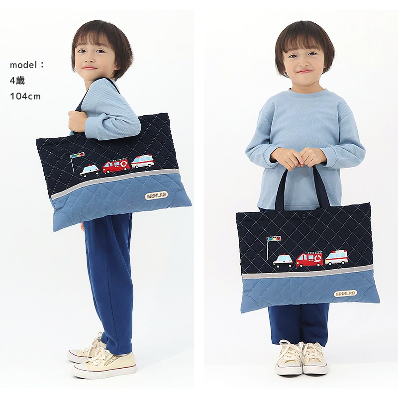 レッスンバッグ キルティング リフレクター付き 男の子 女の子 手提げバッグ ループ付 トートバッグ キッズ キルト 入園グッズ 学校用品 小学校 バッグ 習い事 ピアノ お稽古バッグ かばん 車 パトカー 消防車 救急車 恐竜 小花 ネコ 猫 ユニコーン 通園 通学 入園 入学