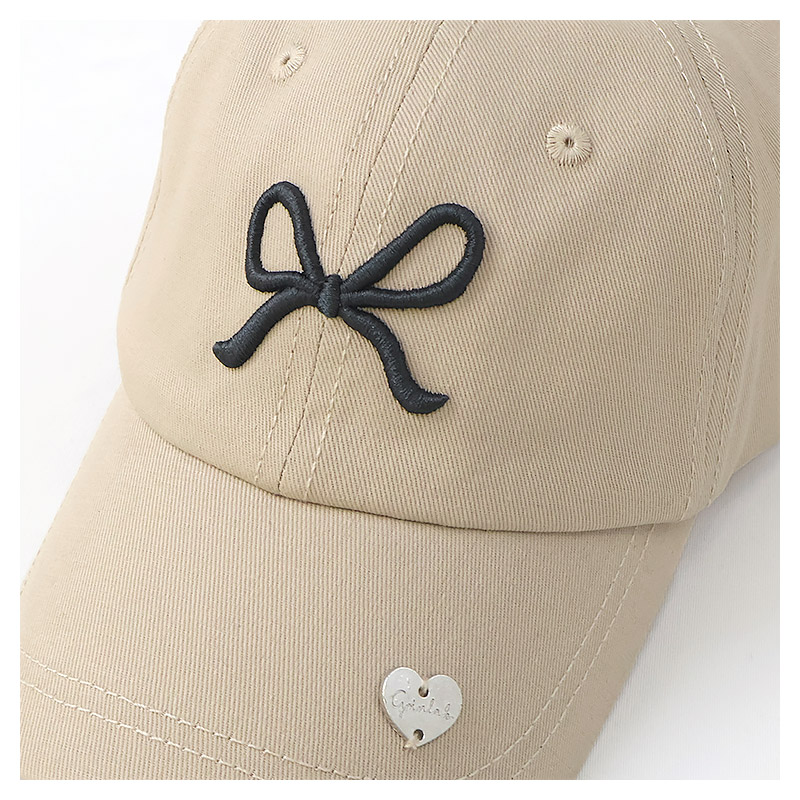 キャップ キッズ 帽子 女の子 子ども 帽子 54cm 【GrinLab グリンラボ】ガールズ リボン 子供 UV対策 子供帽子 チャーム リボン かわいい 熱中症対策 UVカット 紫外線対策 日除け帽子 日よけ 日除け お出かけ 遠足 リンクコーデ 子供服 可愛い ギフト プレゼント