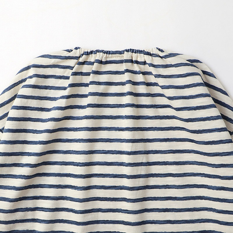 グリーンアップル/バナナのボーダー長袖Tシャツ【フルーツ天国】